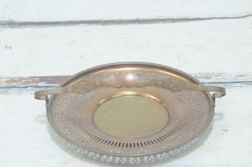 Vintage Acme Corp durchbohrte Kupferplatte mit dekorativem durchbohrtem Schaukelgriff Zuhause - Bild 6 von 11