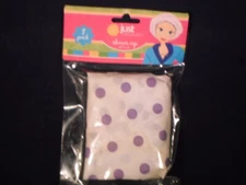 NEW Just Because Plastic SHOWER CAP/HAT Protects Hair Reuseable Purple      A5-3