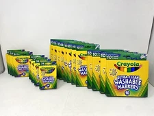 20 Pack NEW Crayola Ultra-Clean Washable Crayons And Markers Broad & Fine Tip