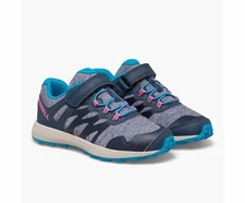 Merrell Girl's Youth Size 6W Nova 2 Sneaker Navy Heather Turquoise MK165233