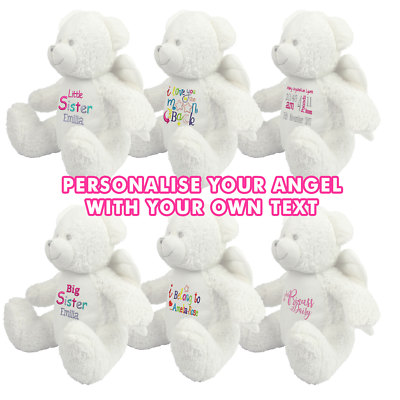 personalised angel teddy bear