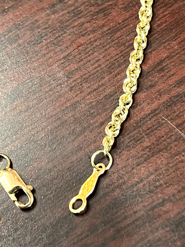 14K Yellow Gold Rope Chain Bracelet 8.5" 3.2Grams - Picture 3 of 5