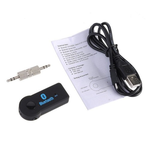 New Wireless Bluetooth 3.5mm AUX Audio Stereo Music Home Car Receiver Adapter - Picture 2 of 11