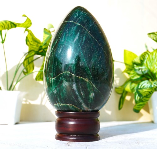 Beautiful 135MM | Green Kyanite Healing Minerals Metaphysical Crystal Stone Egg - Picture 9 of 14