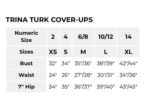 Tunica da bagno Trina Turk donna Playa De Flor copricostume in multi taglia small - nuova senza etichette - Foto 7 di 17