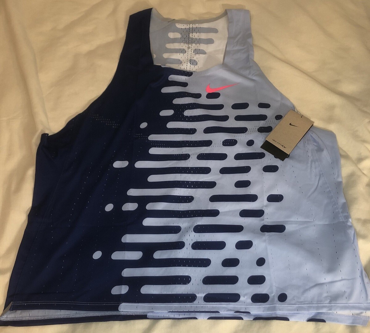 Nike Pro Elite Dri-Fit ADV Aeroswift Singlet Blue Men's Size