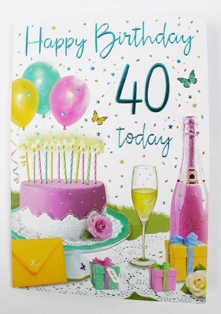 happy 40th birthday card for her ladies womens friend quality age