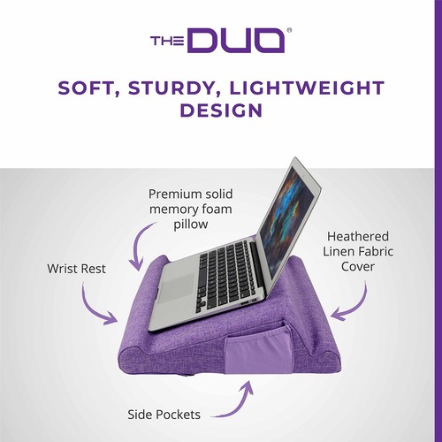 THE DUO Laptop 2.0 - Memory Foam Laptop Pillow with Side Pockets - Portable L... - 第 6/9 張圖片