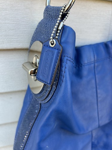 Coach Cobalt Penelope Smooth Leather Shoulder Bag - Picture 17 of 18