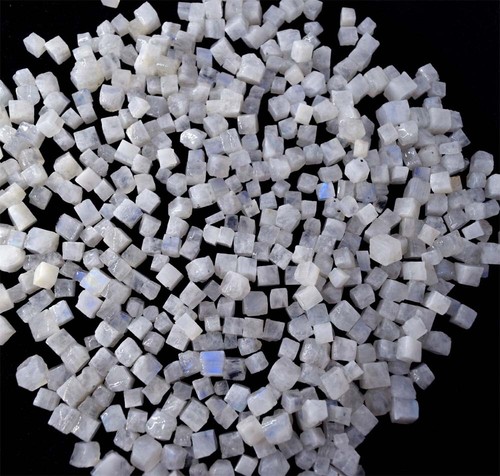 Natural Rainbow Moonstone Rough Small Size Loose Gemstone Wholesale Lot - Picture 3 of 5