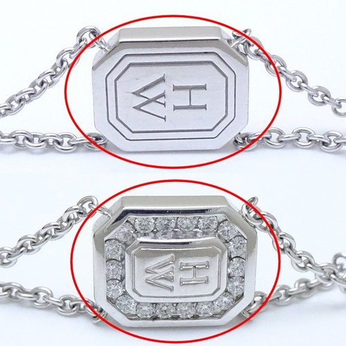 HARRY WINSTON HW logo 18K White Gold Bracelet Diamond BRDWDRDLHWL /290579 - Picture 8 of 10