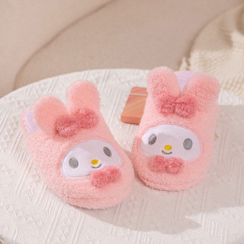Winter Kuromi KT Pochacco Anime Flat Plush Slippers Warm Shoes Cute - Picture 15 of 16