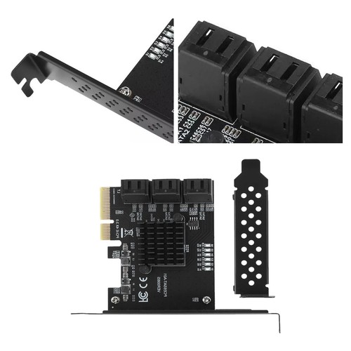 PCI-E To 6 Ports SATA 3.0 Controller Expansion Card Adapter 6Gbps For PC d cUOn - Afbeelding 3 van 10