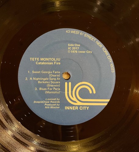 Tete Montoliu Trio "Catalonian Fire" LP - Inner City Records - 1976 VG+ - Picture 2 of 5
