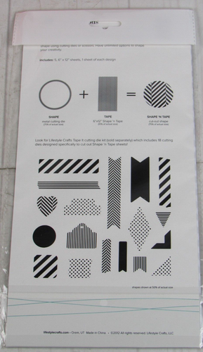 Quickutz Lifestyle Crafts Shape N' Tape Sheet, Black ST0001 - Picture 2 of 2