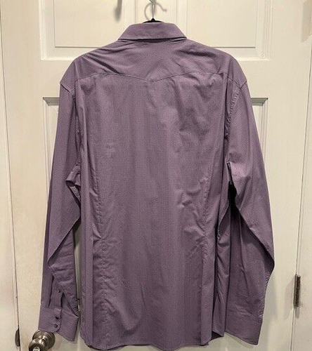 NEW Banana Republic Men’s Purple Long Sleeve Western Style Shirt (XL) Slim Fit - Picture 5 of 6