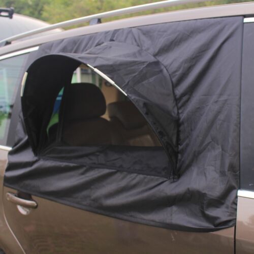 SUV Camping Tent Sun Shade Cover w Screen Mesh Sleep in Car Airflow in Bugs out - Picture 2 of 8