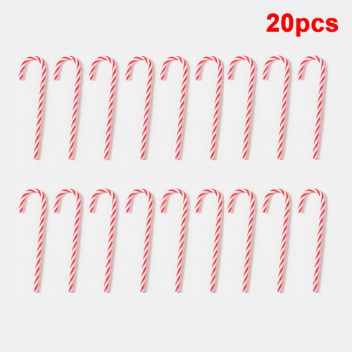 1-20pcs 15cm Christmas Twisted Plastic Candy Cane Xmas Tree Hanging Decor Prop - Picture 14 of 25