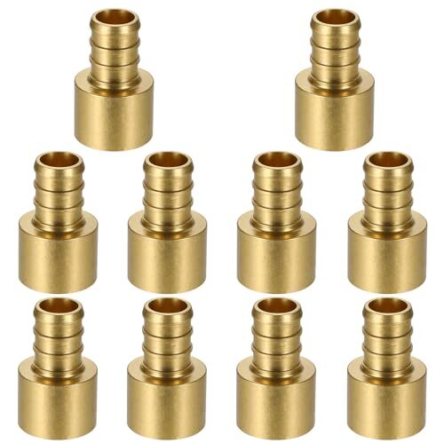 10 Pack Copper to Pex Fittings 1/2 inch 1/2" Pex F1807 x 1/2" Female Sweat  - Picture 1 of 8