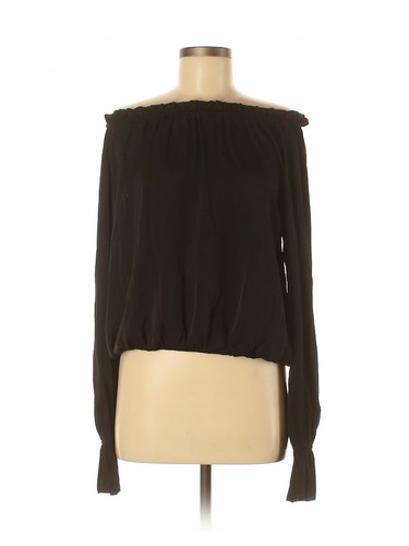 Emerson Thorpe Women Black Long Sleeve Blouse M