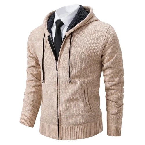 Herbst Winter Herren Sport Mantel Stehkragen Pullover Warm Reißverschluss Strickjacke - Bild 16 von 38