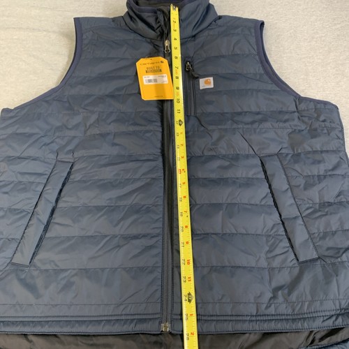 NUEVO Chaleco Carhartt Rain Defender Para Mujer 2XL OV2286-W Cremallera Completa Calce Relajado Azul - Imagen 4 de 17
