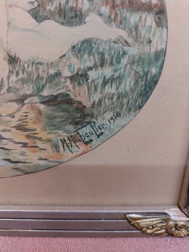 Aquarell Jugendstil um 1900 - Bild 6 von 6