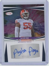 Payton Page Black Autograph 2025 Sage Football #A-PP