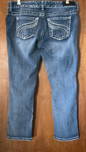 Twentyone Black Jeans Size 13 /14 Ankle Length Blue Denim Distressed - Afbeelding 3 van 5