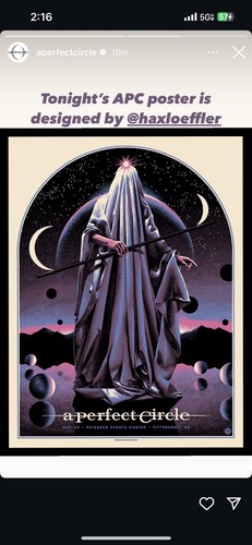 A Perfect Circle Poster max loffler X/200 Pittsburgh Pa May 2025 Sessenta 2.0 - Picture 3 of 14