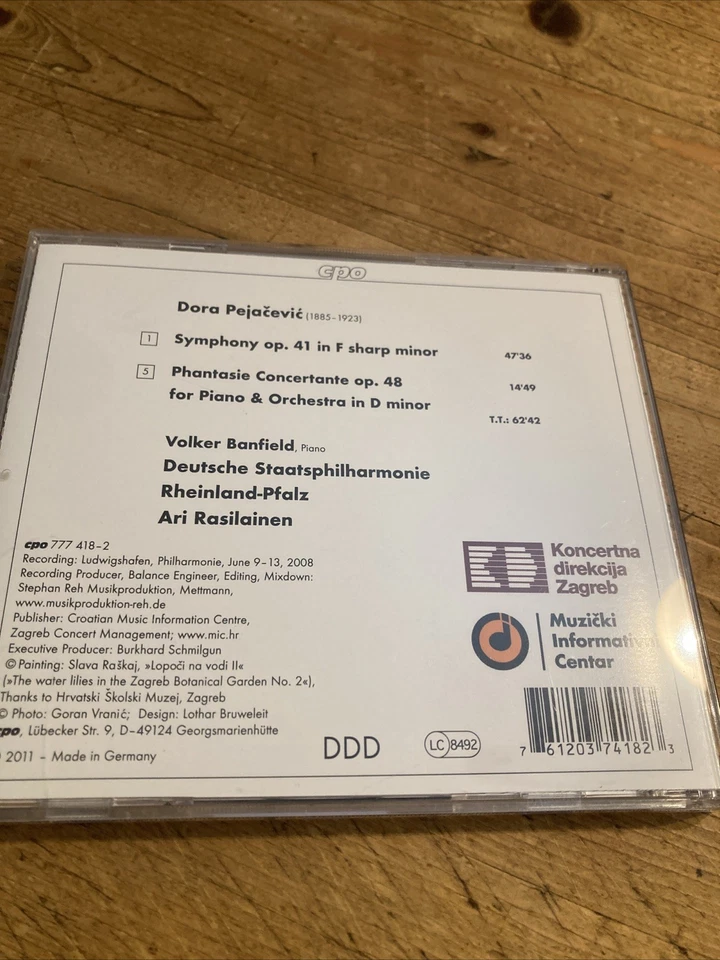 Dora Pejacevic (1885-1923): Symphonie fis-moll op.41 - CPO - Cd - 10078 - Bild 3 von 3