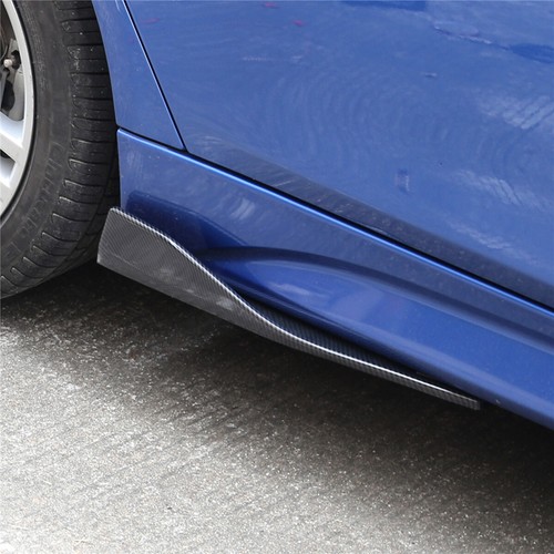 For Car 48cm Carbon Fiber Rear Lip Side Skirt Winglets Diffusers Extension - Foto 12 di 12
