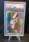 2013 Topps Chrome Refractor Mike Trout #1 Sliding PSA 9 All Star Rookie Gold Cup
