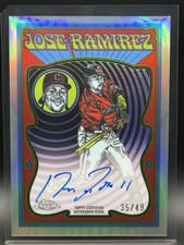 2025 Topps Chrome Jose Ramirez Ultra Violet All-Stars Auto SSP 35/49 (#UVA-JR)