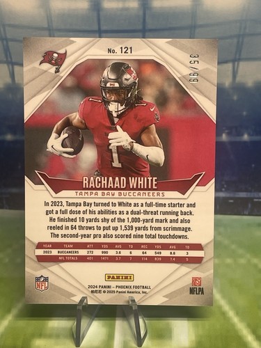 Rachaad White 2024 Panini Phoenix Football Red /99  Tampa Bay Buccaneers #121 - Picture 2 of 5