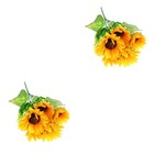 2 PCS Faux Flower Arrangements Artificial Sunflower Bouquet Floral for Party