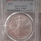 U.S. Mint 2022 American Eagle 1 oz .999 Silver $1 PCGS MS70 First Day of Issue