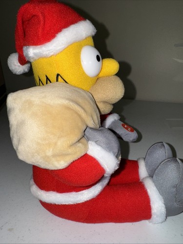 Homer Simpson Santa Plush Animated Singing Sitting 2013 Works - Simpsons Plush - Picture 5 of 5
