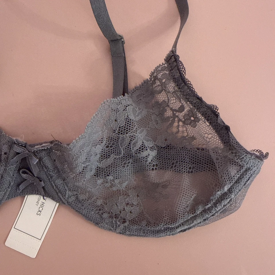 NUEVO Sujetador Balconet de Encaje Gris Gilly Hicks De Colección Para Mujer 32B Foto 2 de 4