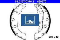 ATE 03.0137-0370.2 Bremsbackensatz 4 Bremsbacken Trommelbremse