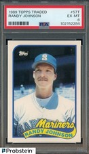 1989 Topps Traded #57T Randy Johnson Montreal Expos RC Rookie HOF PSA 6