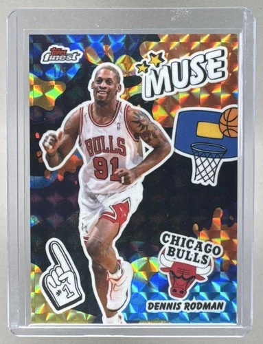 2025 Topps Finest Basketball Black Geometric Refractor Dennis Rodman #M-18
