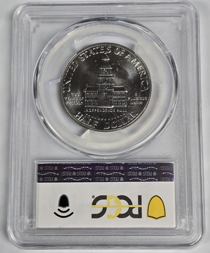Moneda de medio dólar Kennedy del bicentenario 1976-D graduación profesional MS64 lote 2381 - Imagen 2 de 12
