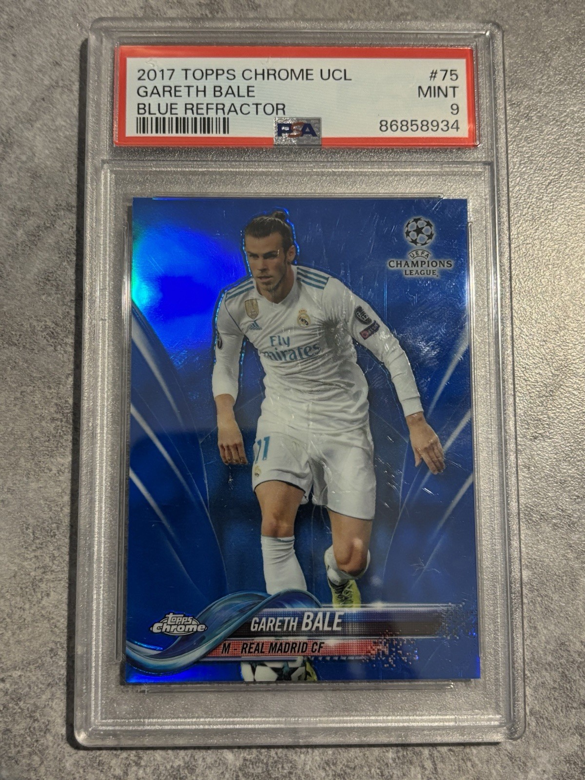 2017-18 Topps Chrome UCL Blue Refractor /150 Gareth Bale #75