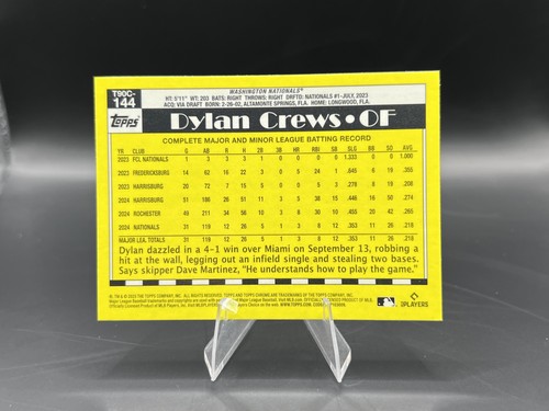 2025 Topps Series 2 Dylan Crews 35th Anniversary Chrome Nationals - Picture 2 of 3