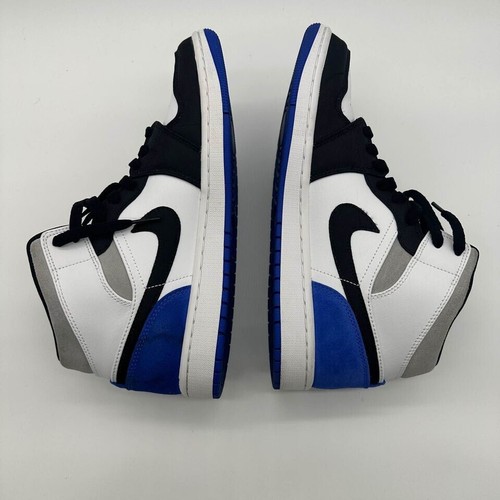 Nike Air Jordan 1 Mid SE 852542-102 Mens Size 10 Game Royal Black Toe Shoes LGIT - Picture 5 of 11