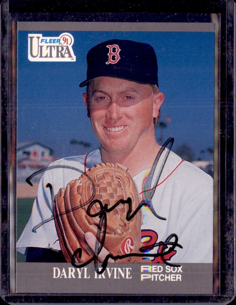 1991 Fleer Ultra #34 Red Sox Daryl Irvine  Auto/ Signed IP