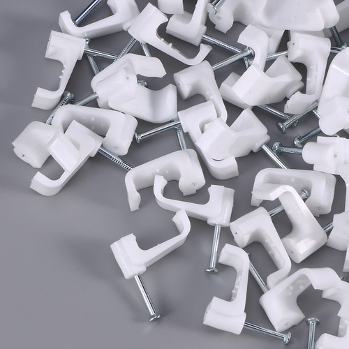 100 Pcs Power Cord Buckle Cable Clamp Wire Clips Fixer Organizer - Afbeelding 3 van 11