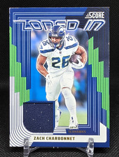 Zach Charbonnet 2025 Panini Score Football  Zone In Patch #ZON-ZCH Seahawks