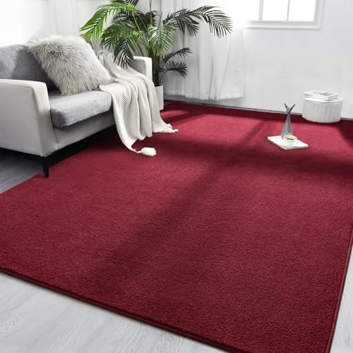 Area Rugs for Bedroom Living Room, 6x9 Rose Red Super Soft Comfy Thickened
